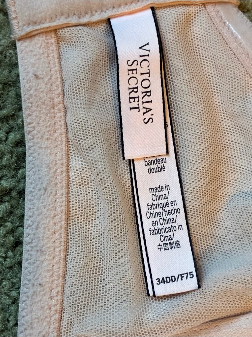 Victoria’s Secret Dream Angels Lined Bandeau Bra Size 34DD Corset Missing Straps - Picture 10 of 12